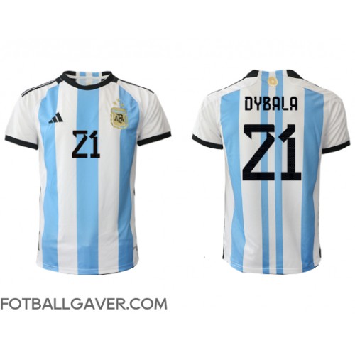 Argentina Paulo Dybala #21 Fotballklær Hjemmedrakt VM 2022 Kortermet